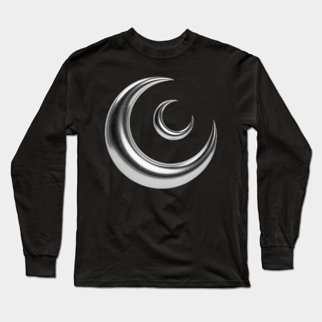 v art digital work moon Long Sleeve T-Shirt by Medotshirt